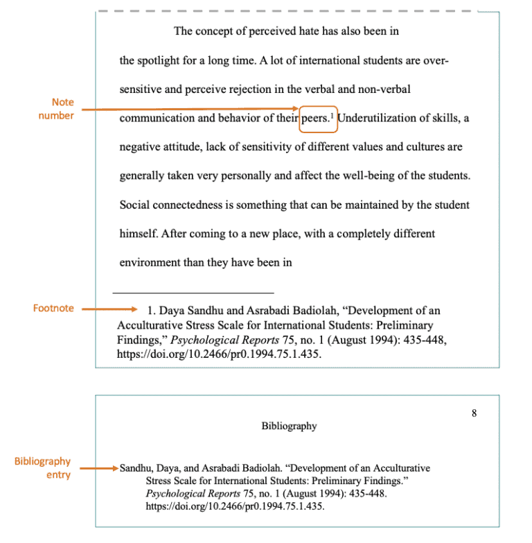 chicago author date endnote format