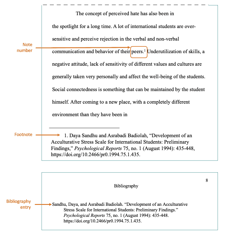 how to make a footnote in research paper