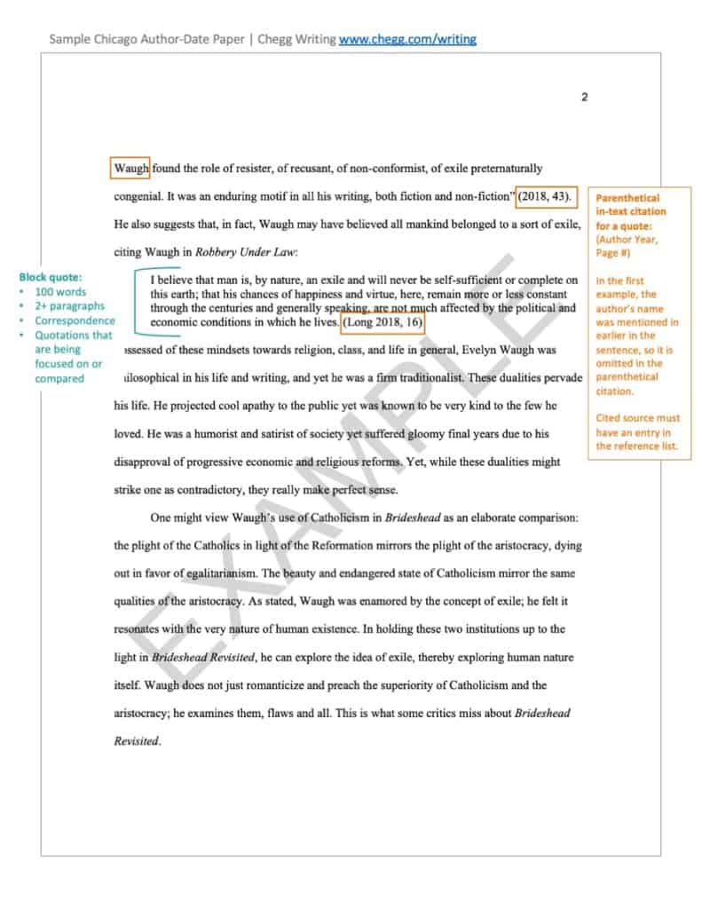 Chicago Style Sample Paper | Chegg Writing