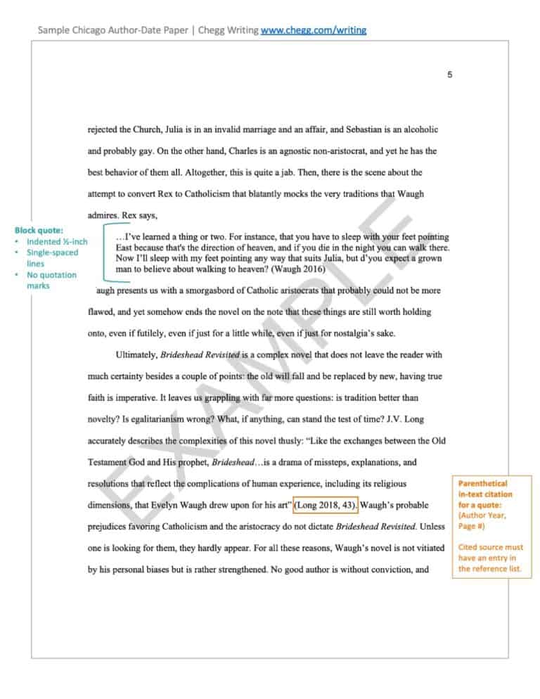 Chicago Style Sample Paper | Chegg Writing