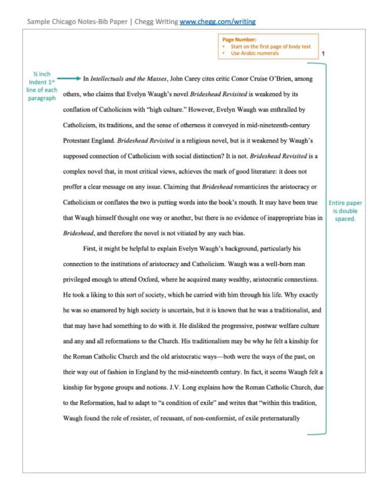 Chicago Style Sample Paper | Chegg Writing