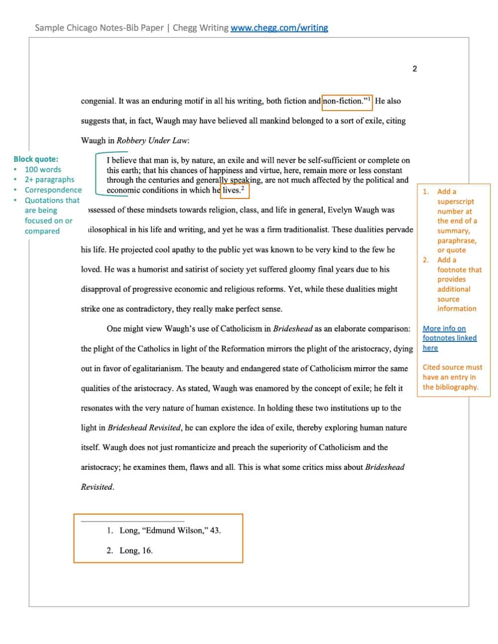 Chicago Style Sample Paper | Chegg Writing